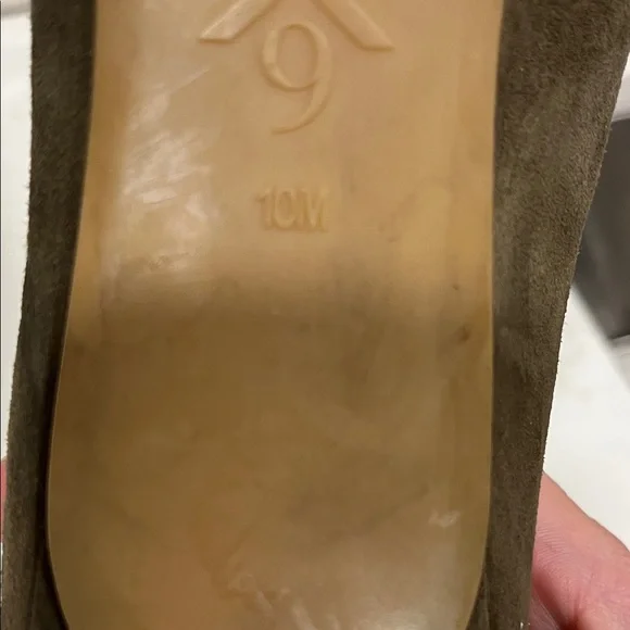 Nine West Dark Olive Green Suede Heels - Picture 3 of 7